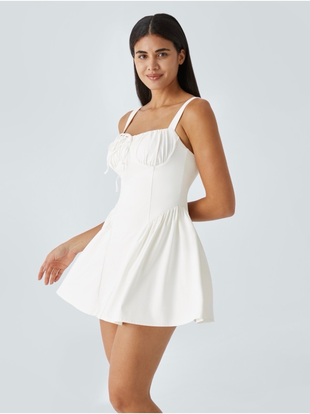 NWT White Mini Dress with Sweetheart Bodice